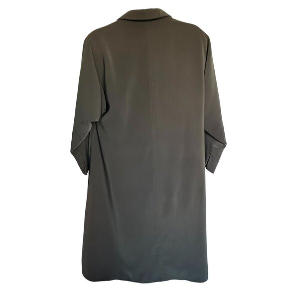 Giorgio Armani Le Collezioni Olive Dress Trench Coat Oversized 6 NWT MSRP $1325 - Picture 2 of 9